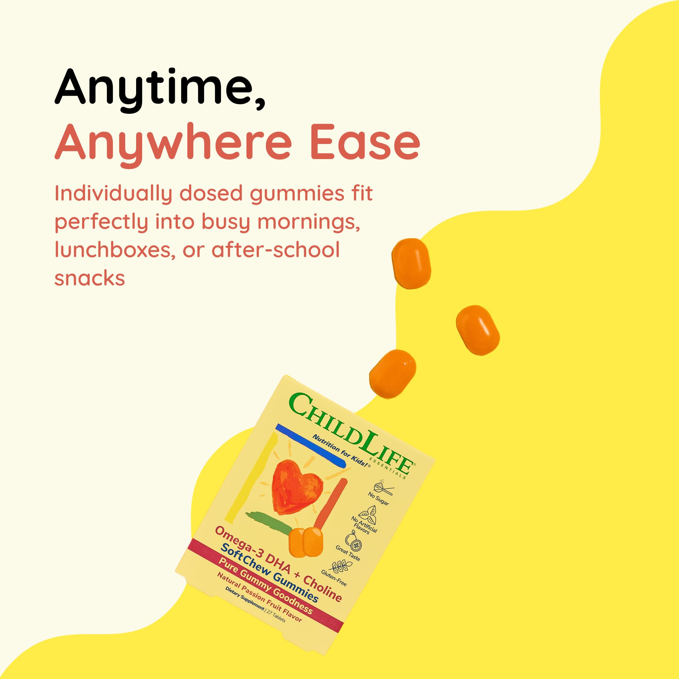 CHILDLIFE ESSENTIALS jar close-up captures vibrant gummy color