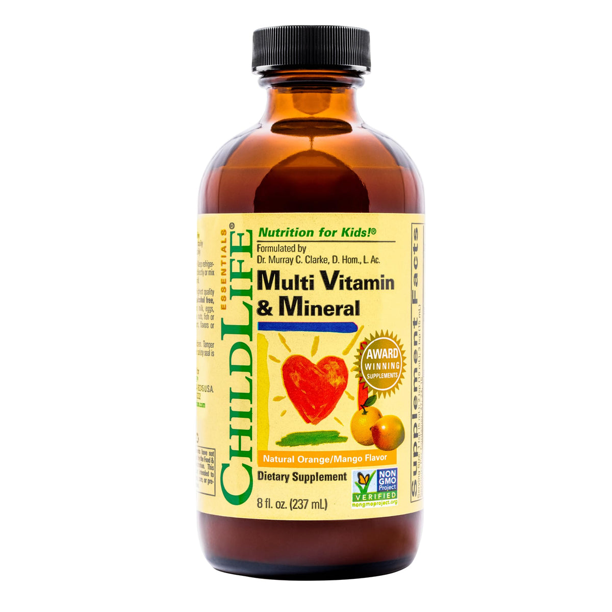 CHILDLIFE ESSENTIALS Kids multivitamin bottle for daily growth and nutrient intake.