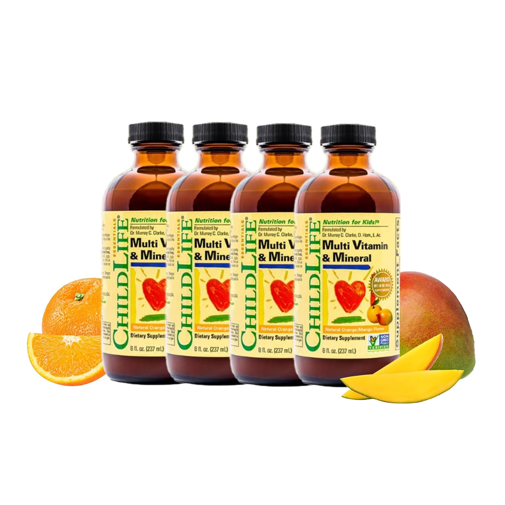 CHILDLIFE ESSENTIALS kids multivitamin bottle pour for easy daily dosing.