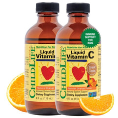 CHILDLIFE ESSENTIALS Vitamin C bottle front for kids' immune support, natural orange flavor
