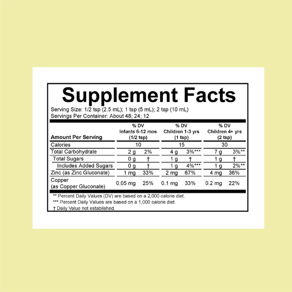 CHILDLIFE ESSENTIALS zinc plus dropper dispensing the kid-friendly formula.