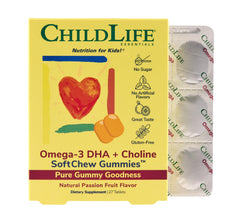 CHILDLIFE ESSENTIALS Omega-3 SoftChew bottle for daily kid-friendly brain support