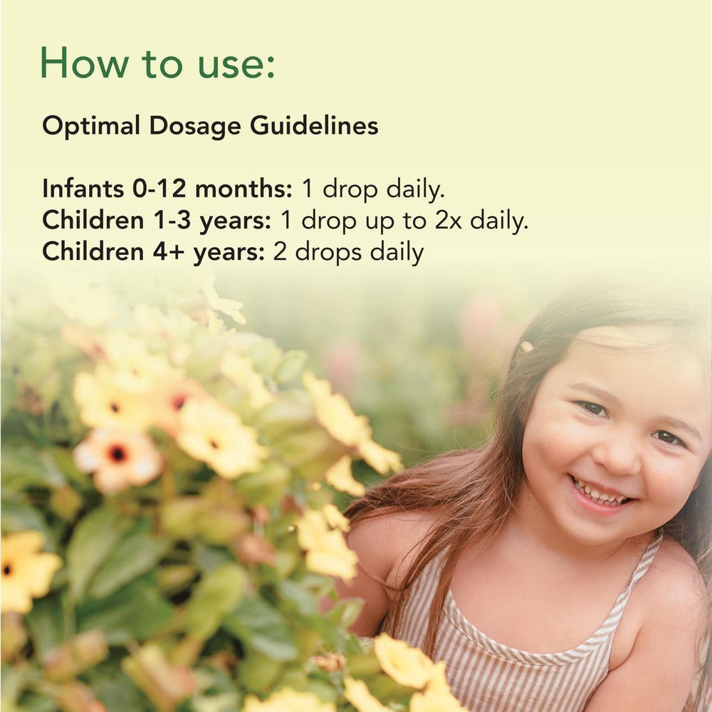 CHILDLIFE Essentials Vitamin D3 Drops infant daily dosing for easy routine.