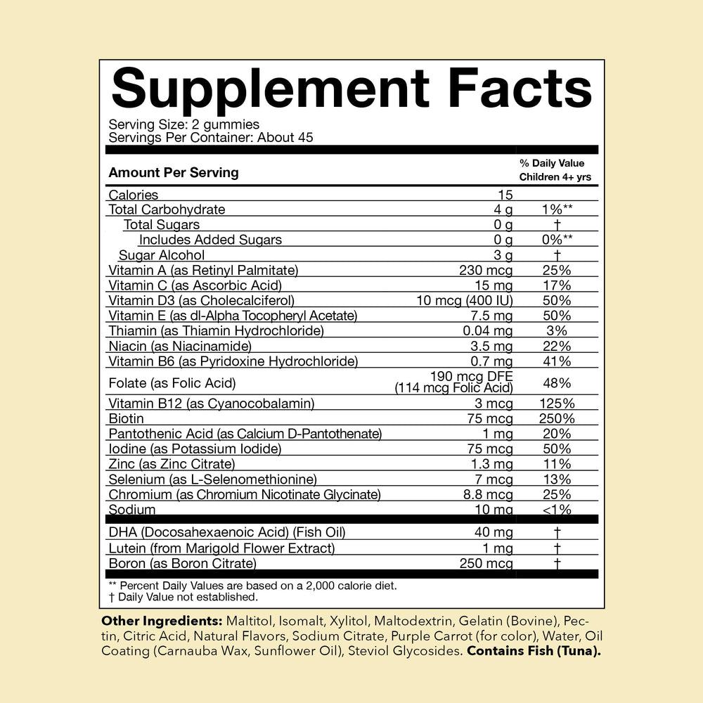 CHILDLIFE ESSENTIALS strawberry-flavored gummies closeup, a tasty, sugar-free supplement