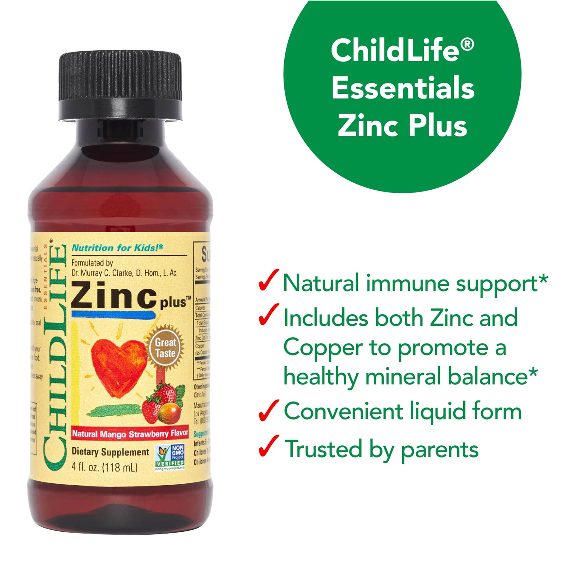 CHILDLIFE ESSENTIALS zinc plus liquid is easy to swallow for toddlers.