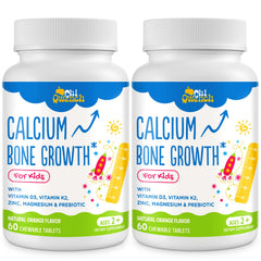 ChiQwench orange chewables bottle designed for daily bone support in kids.