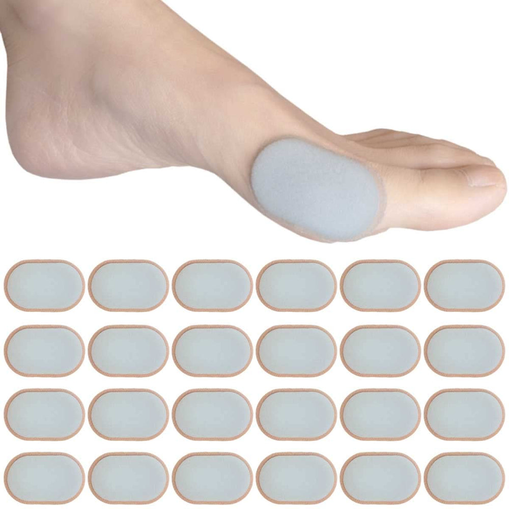 Chiroplax bunion cushions worn inside shoes reduce friction around bunions for daily comfort