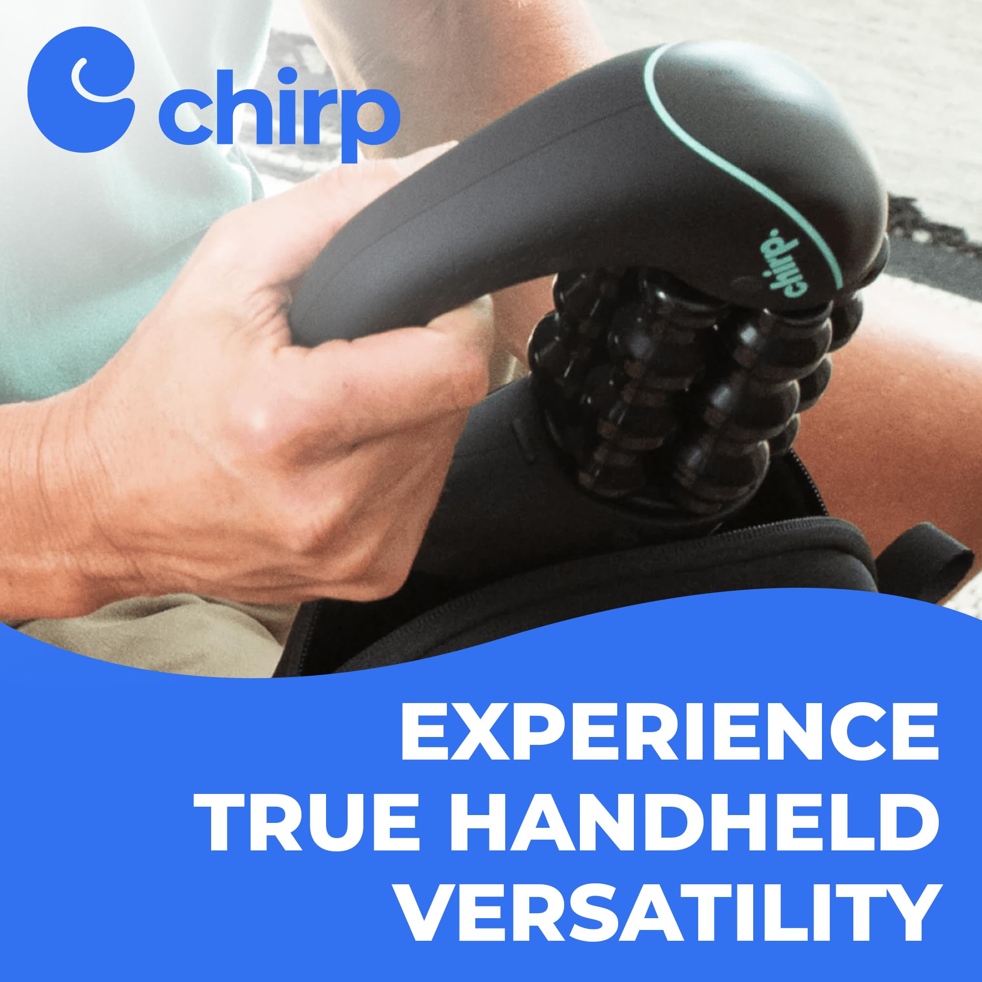 Chirp RPM Mini base keeps device stable for hands-free operation.