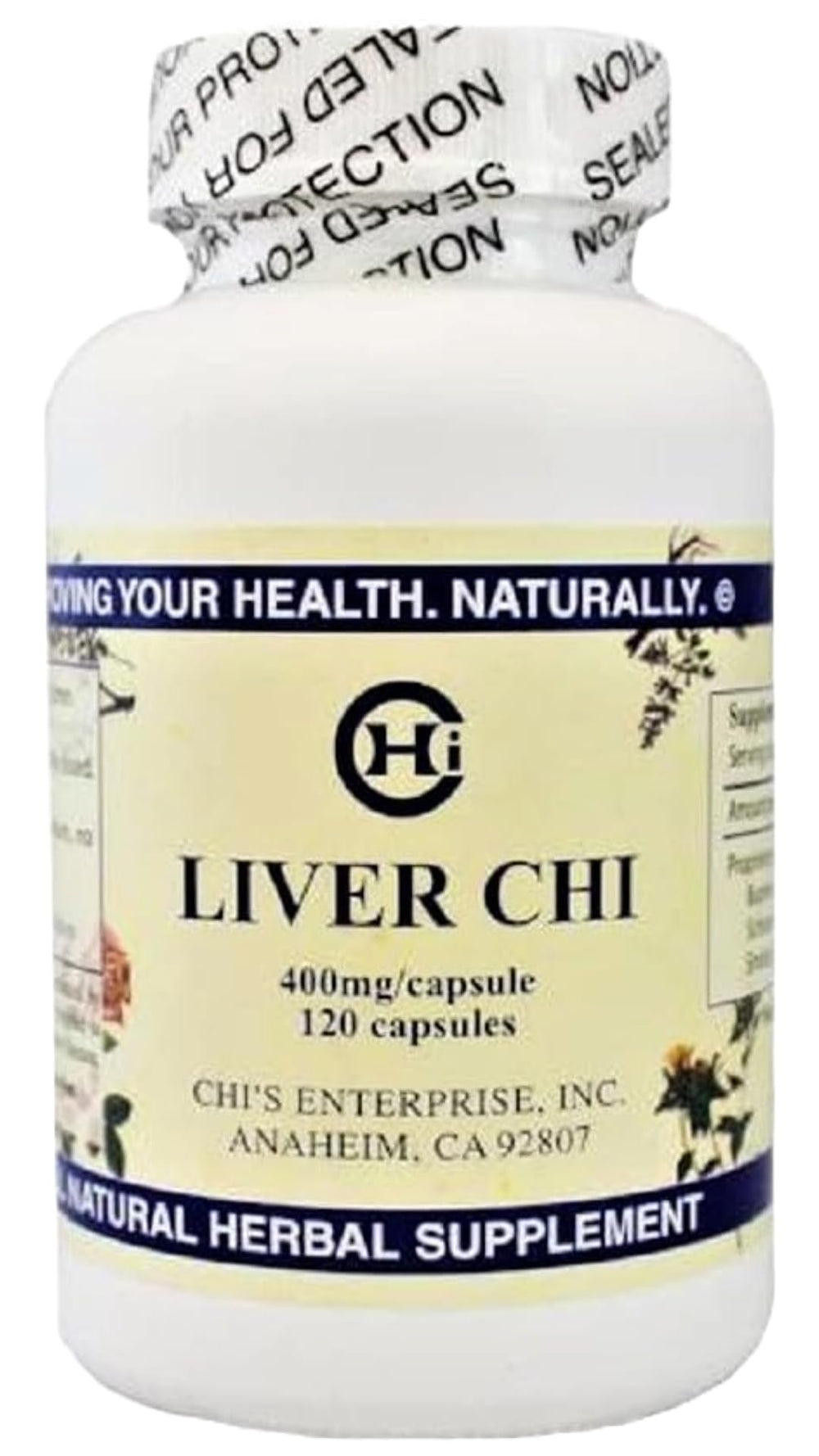 Chi's Enterprise Liver Chi bottle with capsules for daily liver support.
