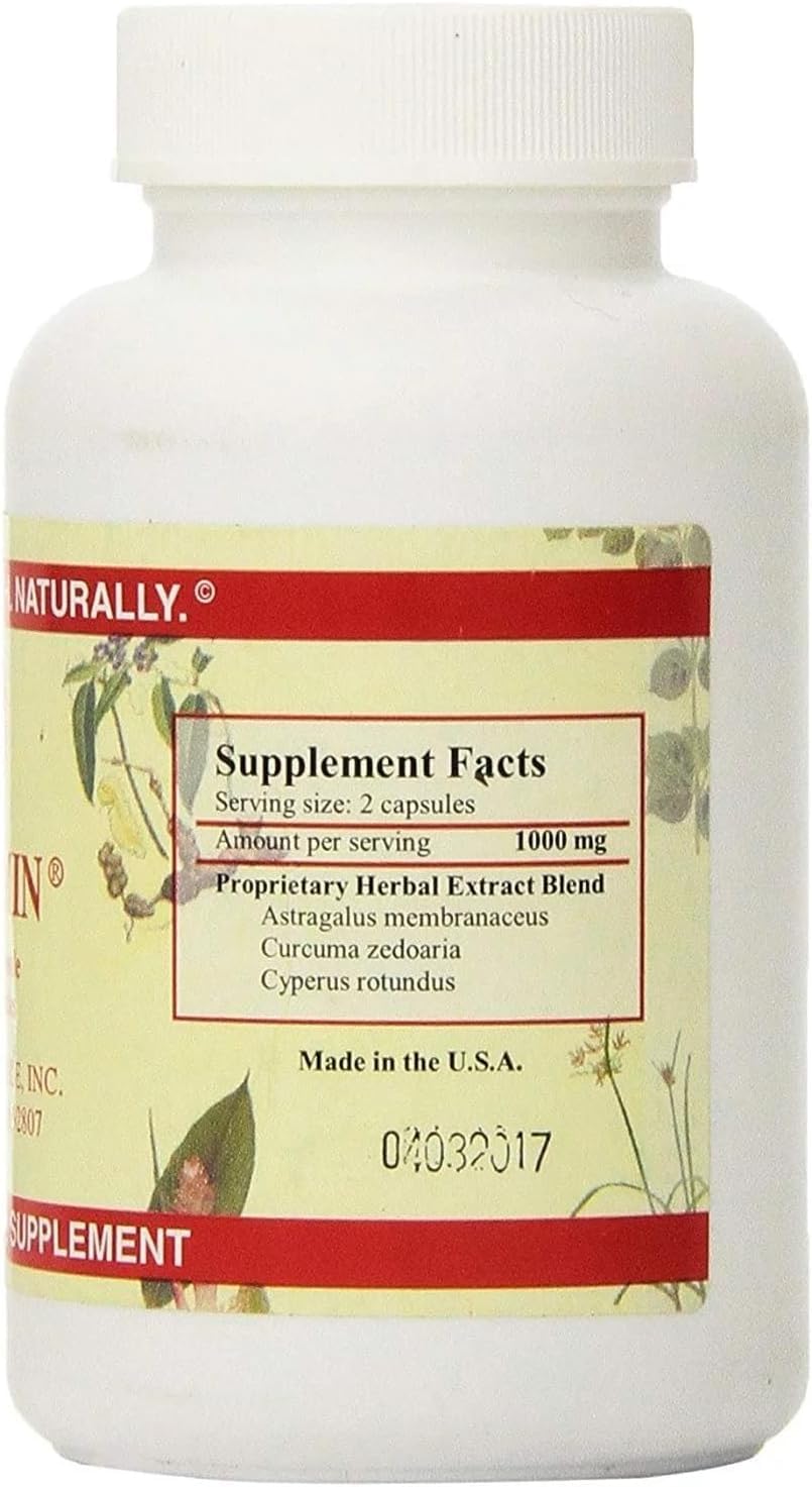 Closeup of Myomin capsules, an easy daily herbal supplement for everyday wellness.