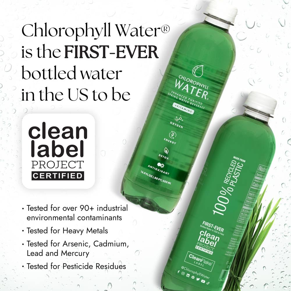 Active scene with Chlorophyll Water during a workout break.