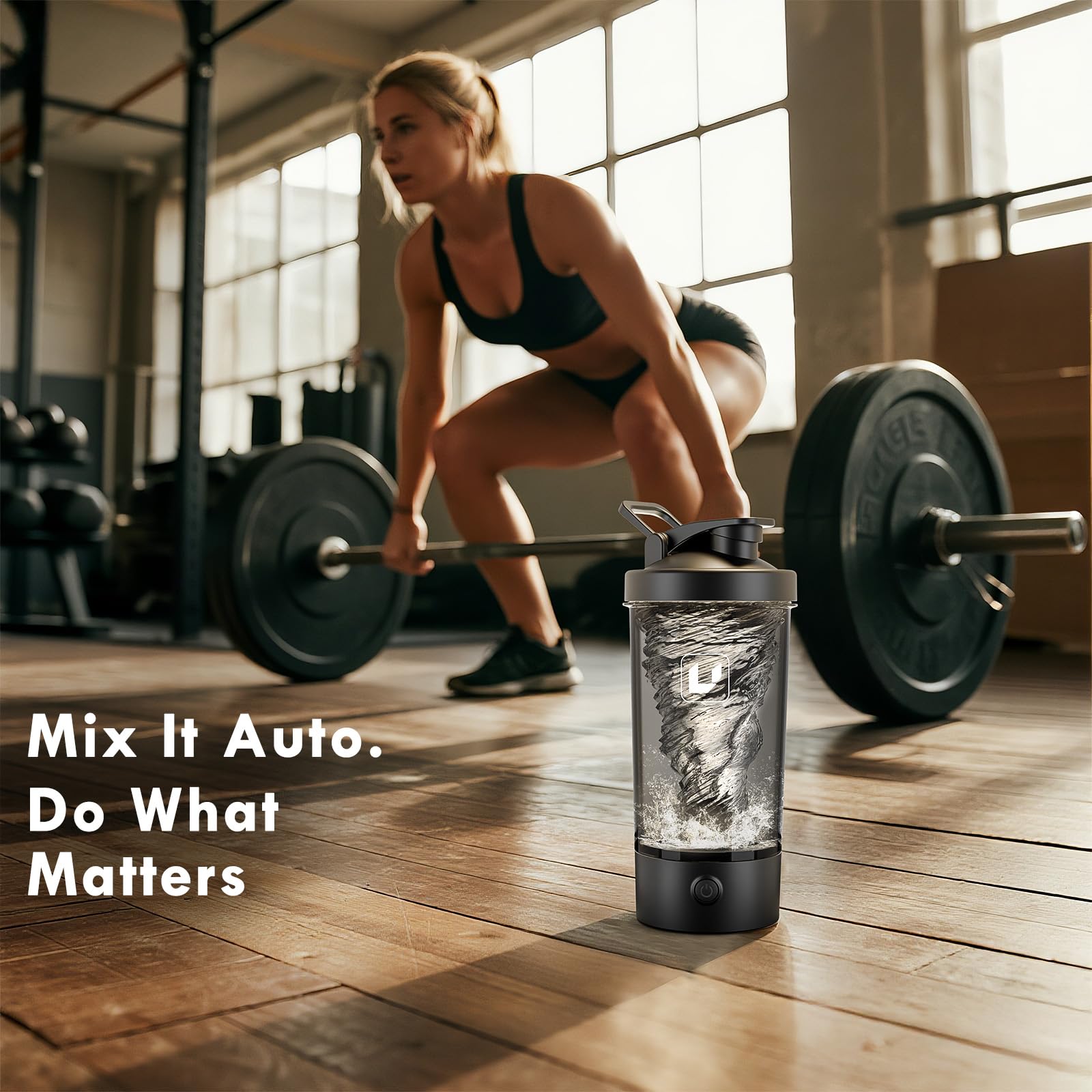 Cholas electric shaker bottle leak proof cap prevents spills.