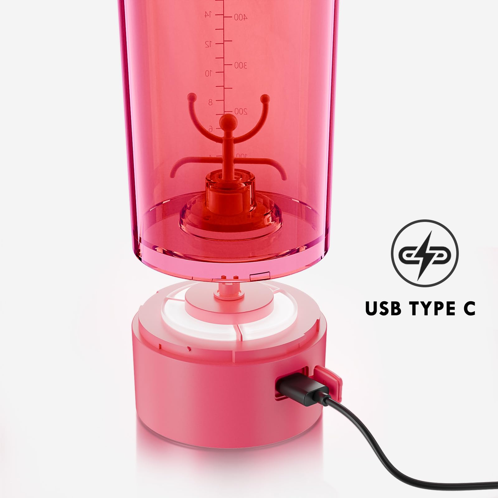 Cholas RoseRed lid open design simplifies refill and cleaning