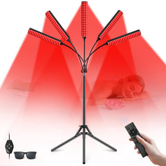 Cholas Red Light Therapy 5-heads front view for facial treatment