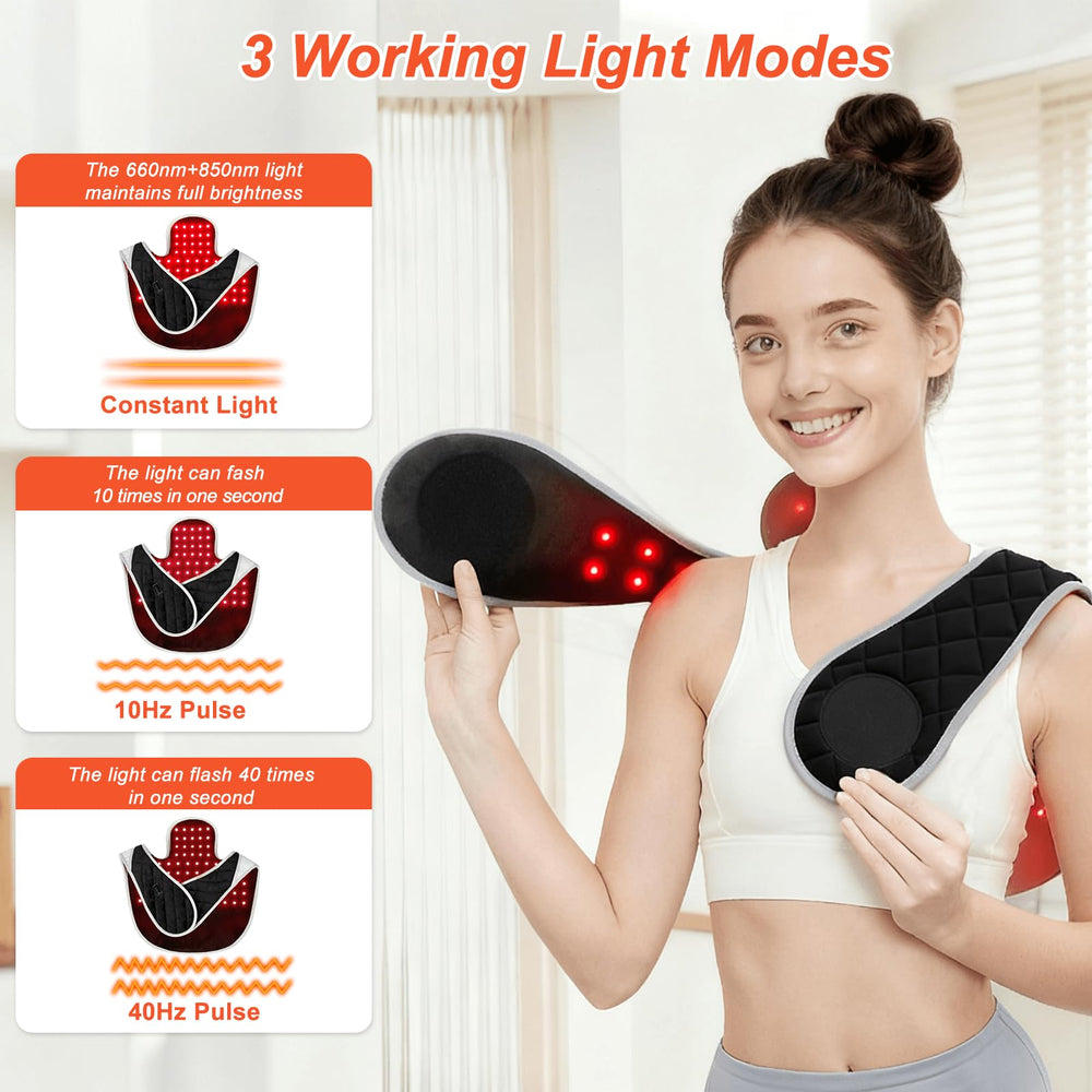 Cholas belt applies red light to the back for steady warmth