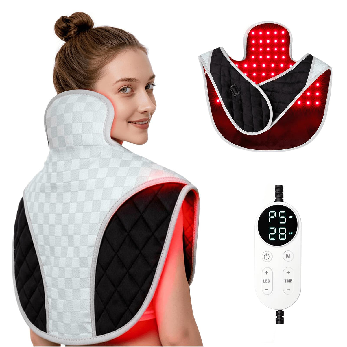 Cholas red light therapy belt targets the neck with soothing warmth