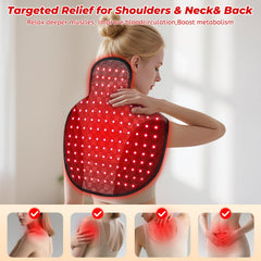 Cholas neck pad delivering soothing red and infrared light for stiffness relief