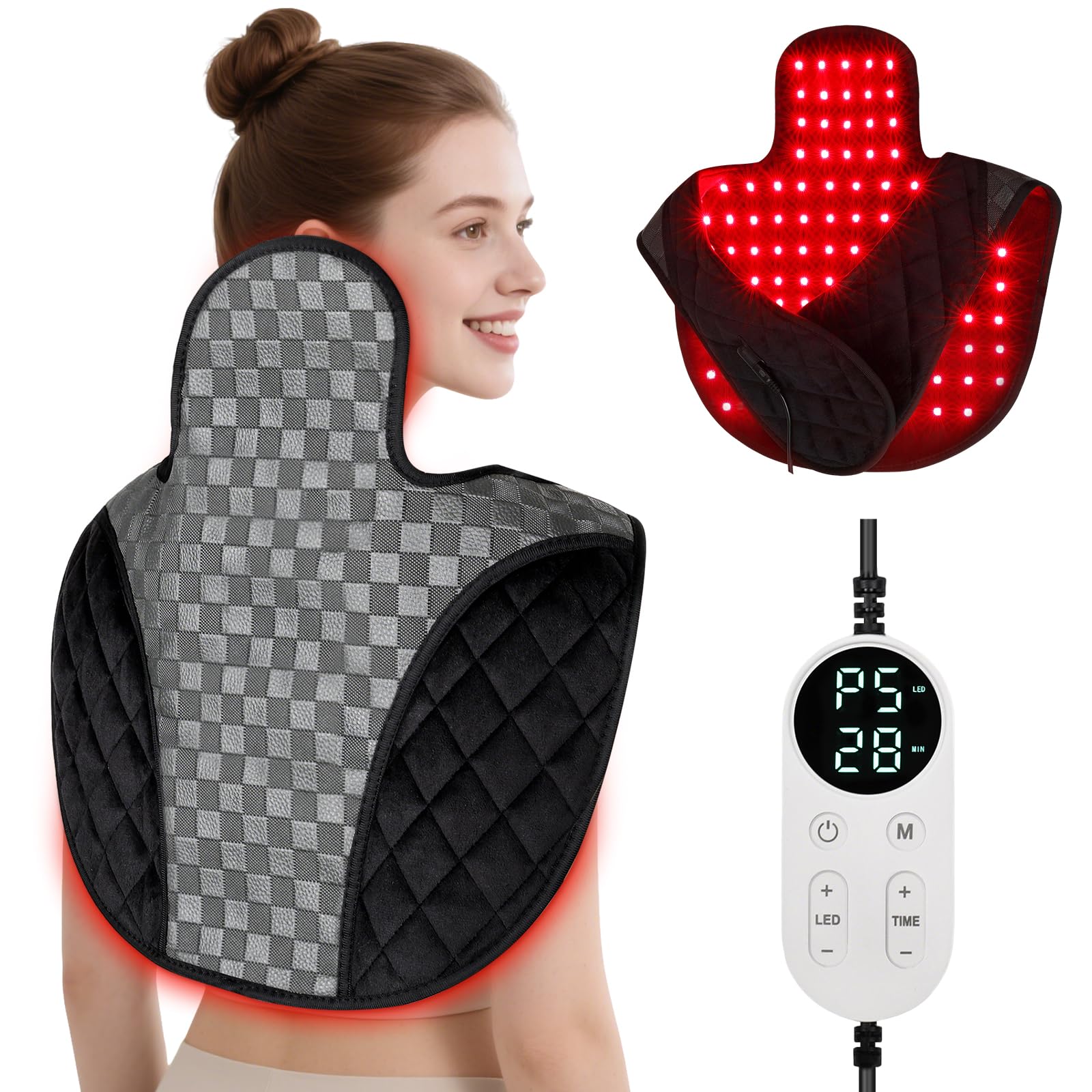 Cholas shoulder pad example showing targeted red light therapy for post-workout comfort