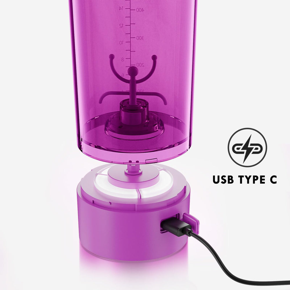 Cholas USB-C rechargeable battery powers your shaker for days.