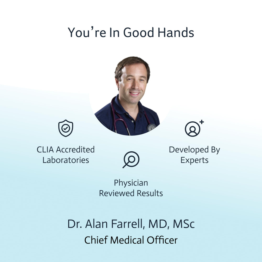 Choose Health prepaid envelope enabling effortless lab sample return.