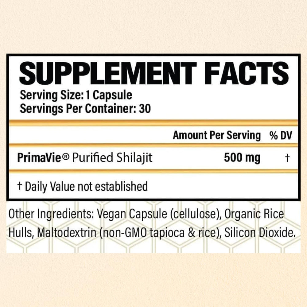 CHOQ Shilajit capsules in bottle ready for daily use