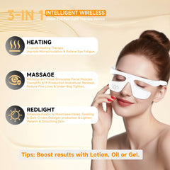 Choufaly eye massage feature provides soothing microcurrent relief during work.