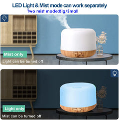 CHOUWEEK oil diffuser seven LED lights create ambient lighting.