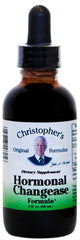 Christopher's Hormonal Changease bottle being poured for easy dosing and balance