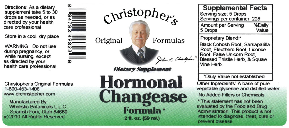 Dosing dropper with Hormonal Changease for convenient daily use
