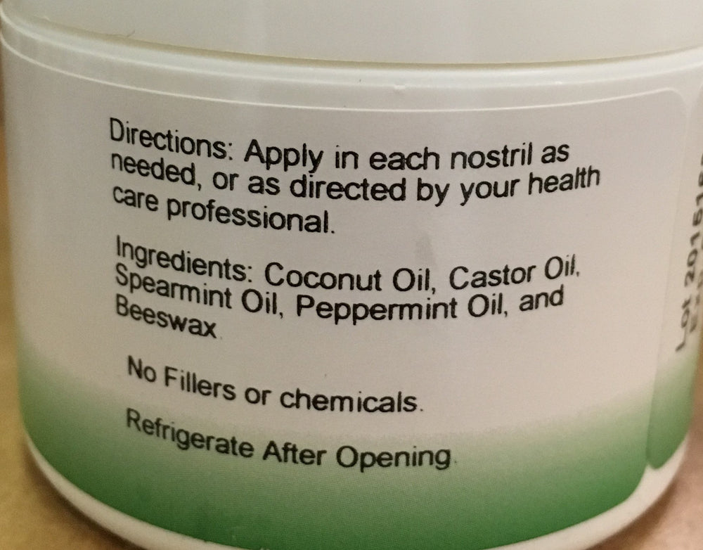 Christopher's Nose Ointment tube ready for gentle nose-area application