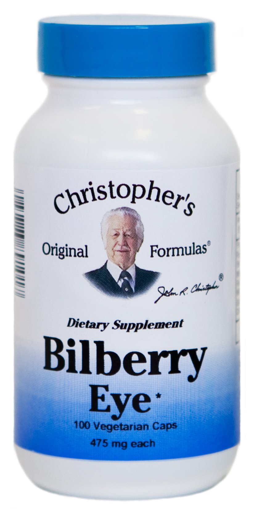 Christopher's Original Formulas Bilberry Eye bottle label for easy eye support