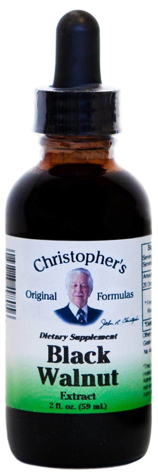 Christopher's Original Formulas Black Walnut Extract bottle for easy daily use supporting digestive balance