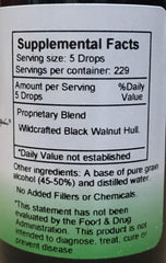 Christopher's Original Formulas Black Walnut Extract label highlighting USA-made quality