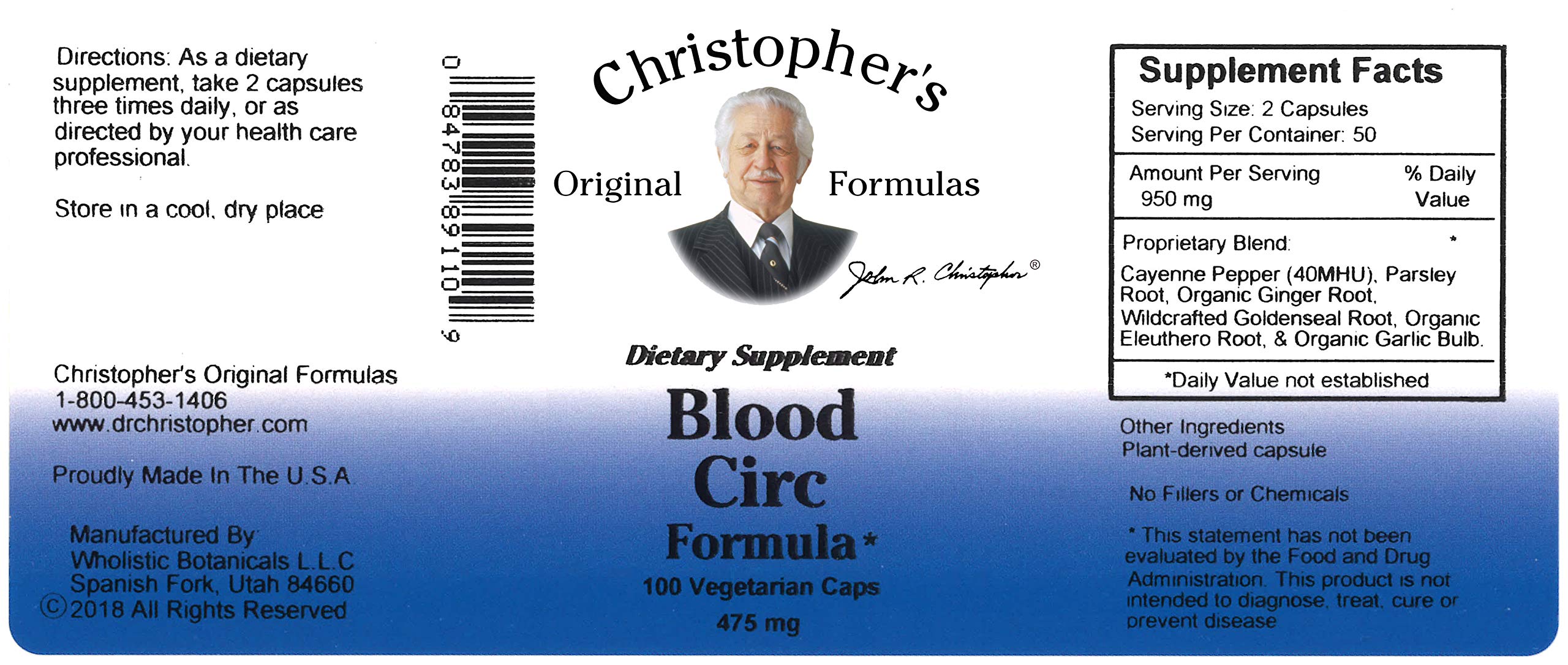 Blood Circ Formula capsules reveal a natural herbal blend for everyday wellness.