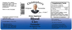 Blood Circ Formula capsules reveal a natural herbal blend for everyday wellness.