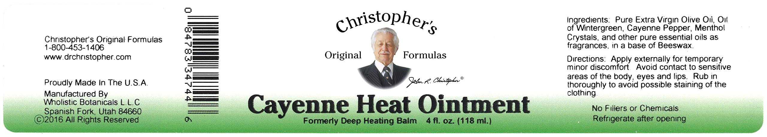 Packaging display of Christopher's Cayenne Heat Ointment for easy use on the go