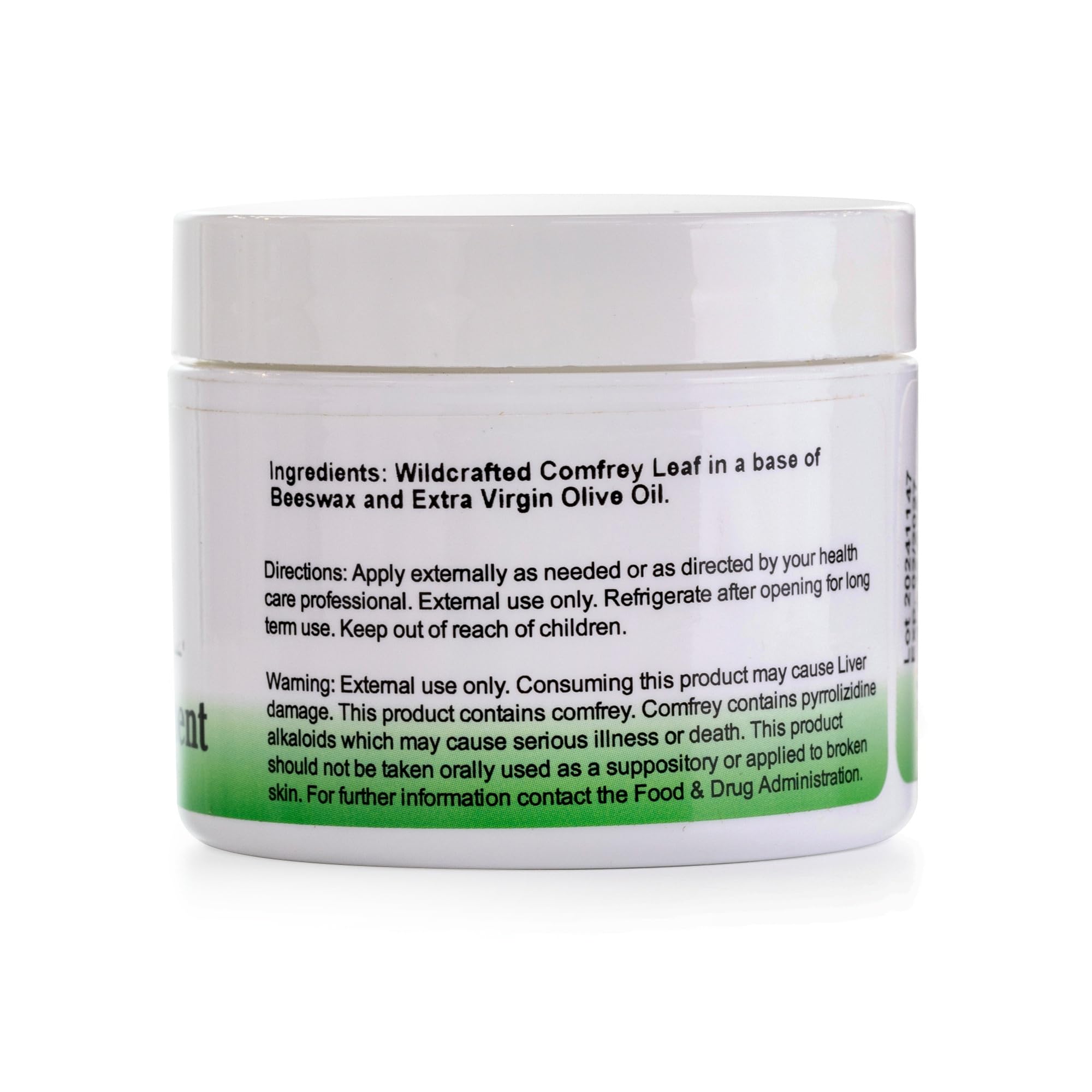 Christopher's Original Formulas comfrey leaf image highlights simple, natural ingredients