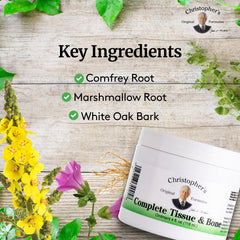 Christopher's Original Formulas ointment applying on knee illustrating easy topical application.