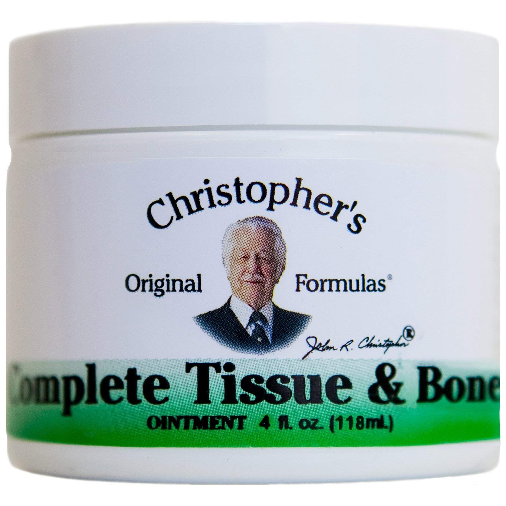 Christopher's Original Formulas Complete Tissue and Bone Ointment jar close-up for daily skin care