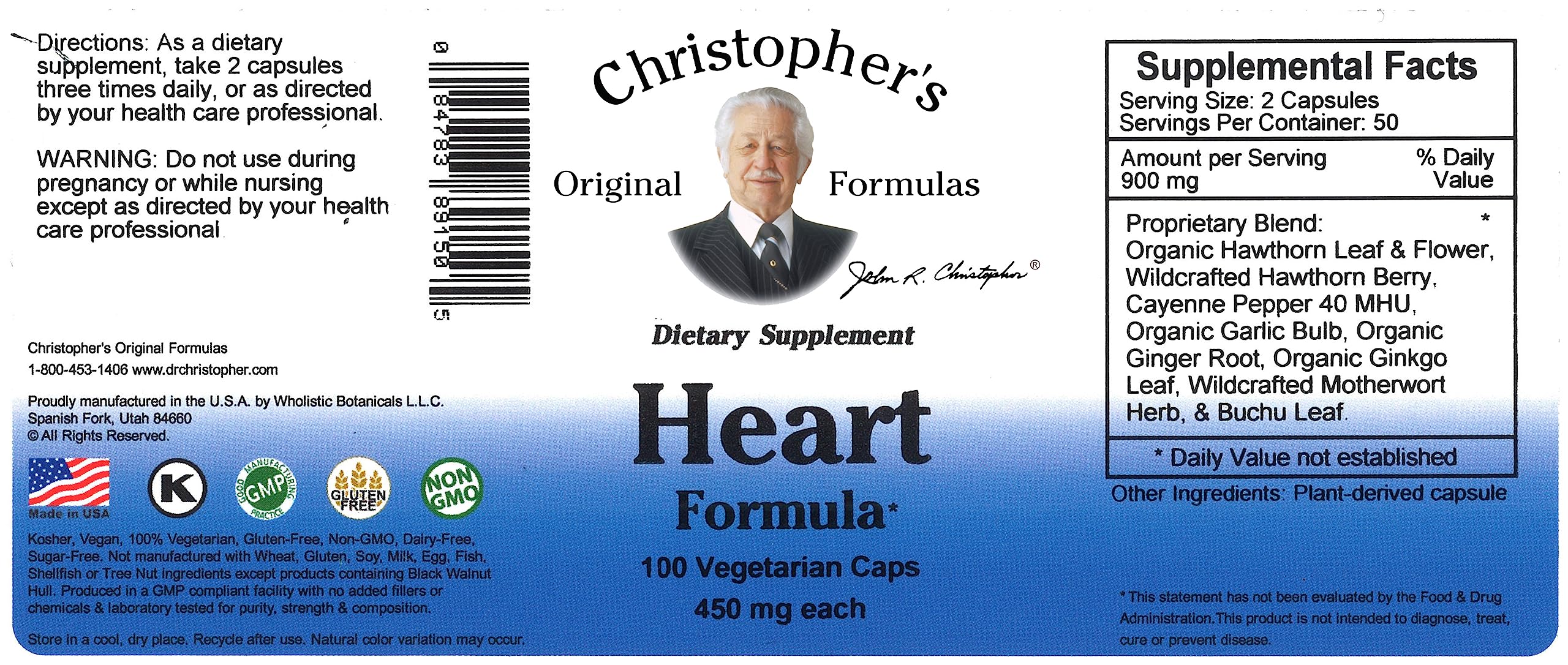 Close-up of Dr Heart Formula cap showing convenient 100-count bottle