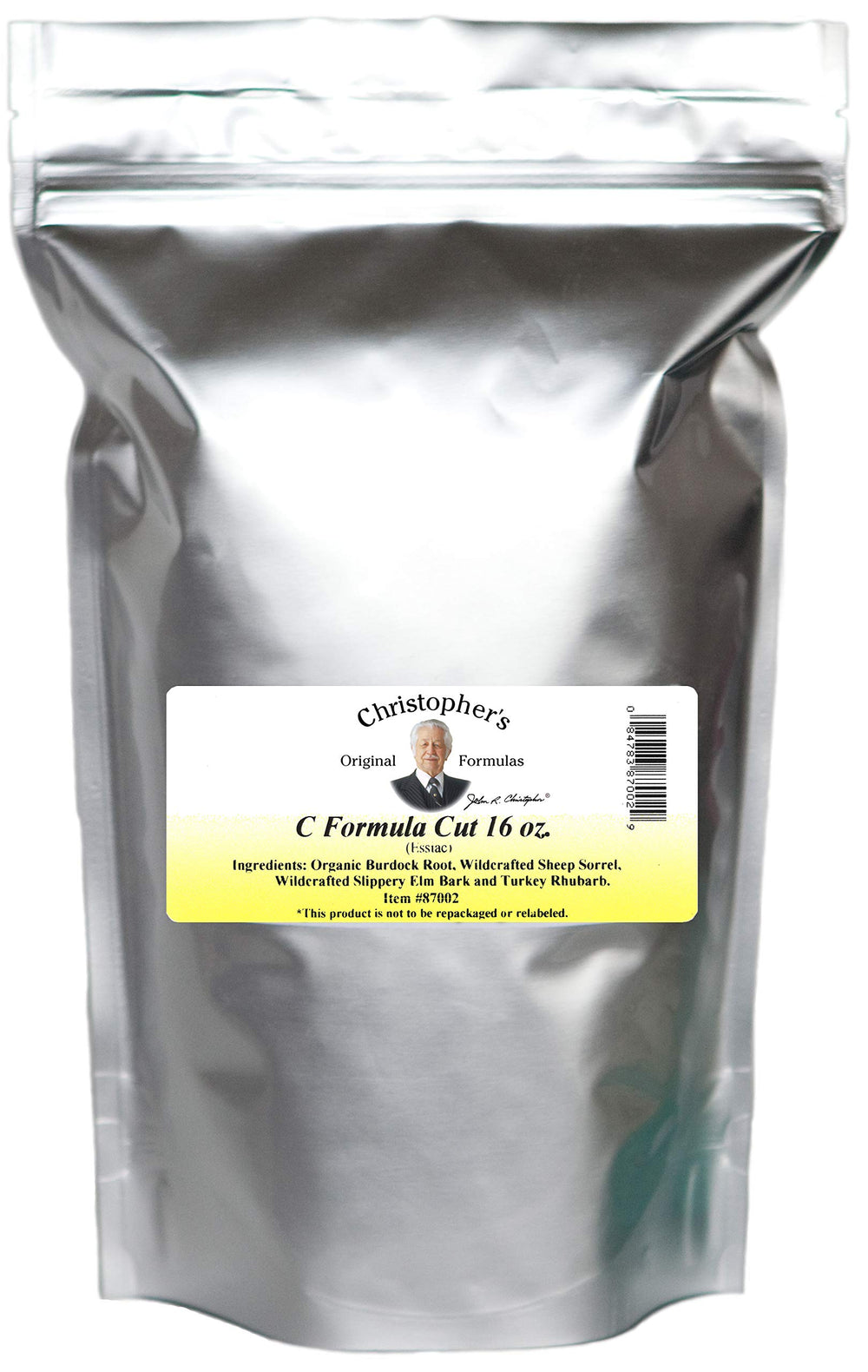 Christopher's Original Formulas Essiac-C Formula Cut 16oz bottle supports daily immune wellness.
