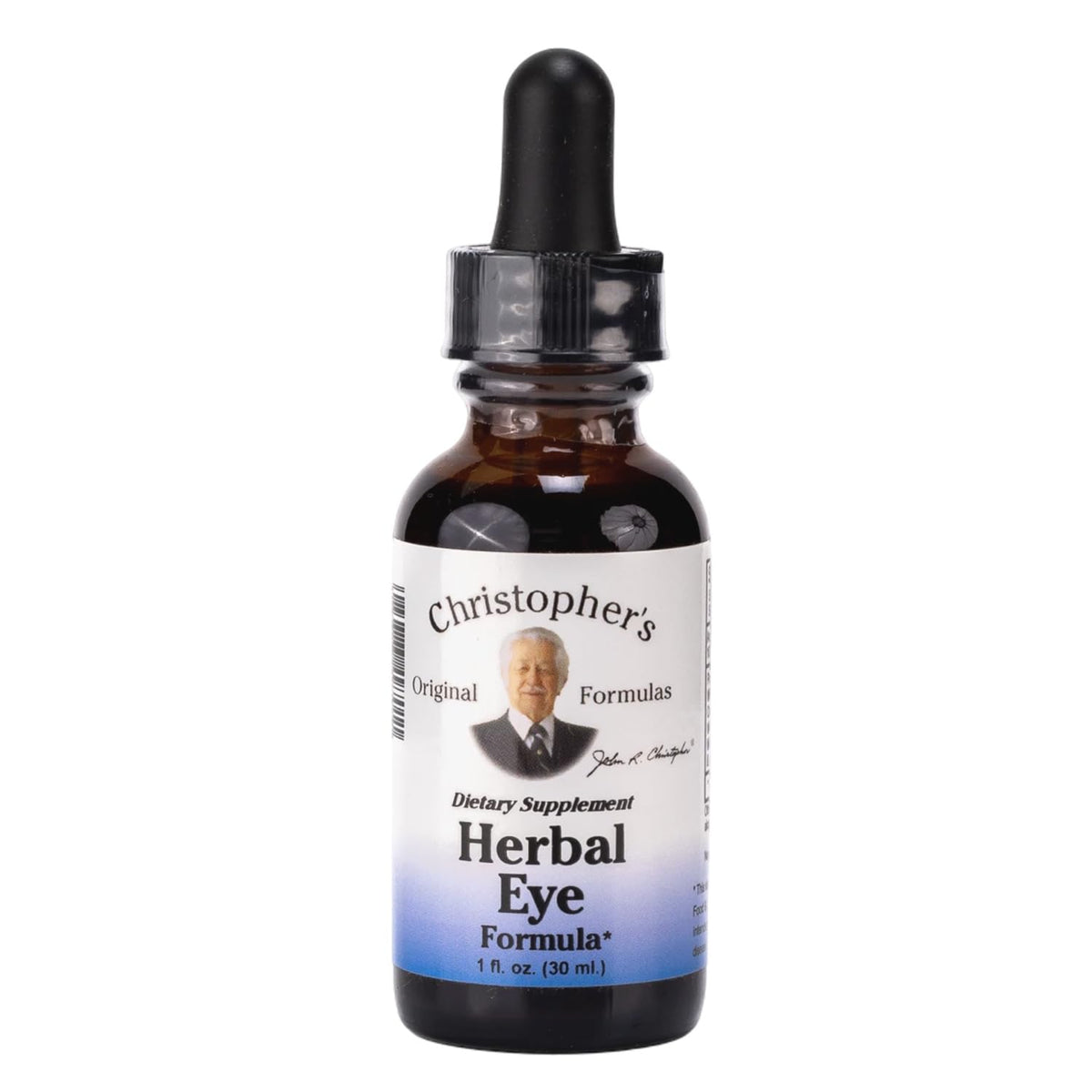 Christopher's Original Formulas eyebright bottle closeup for daily eye wellness.