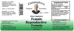 Christopher's Original Formulas female reproductive formula packaging box signals US-made quality