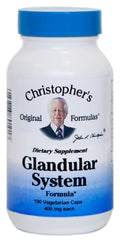 Christopher's Original Formulas Dr Christopher's Formula Glandular System bottle closeup for daily wellness