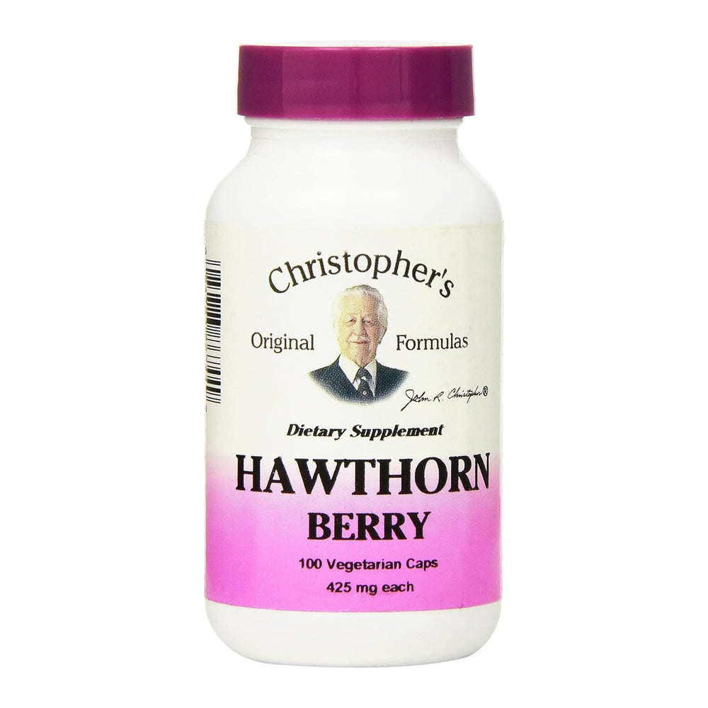 Christopher's Hawthorn Berry bottle shows clean packaging for heart wellness.