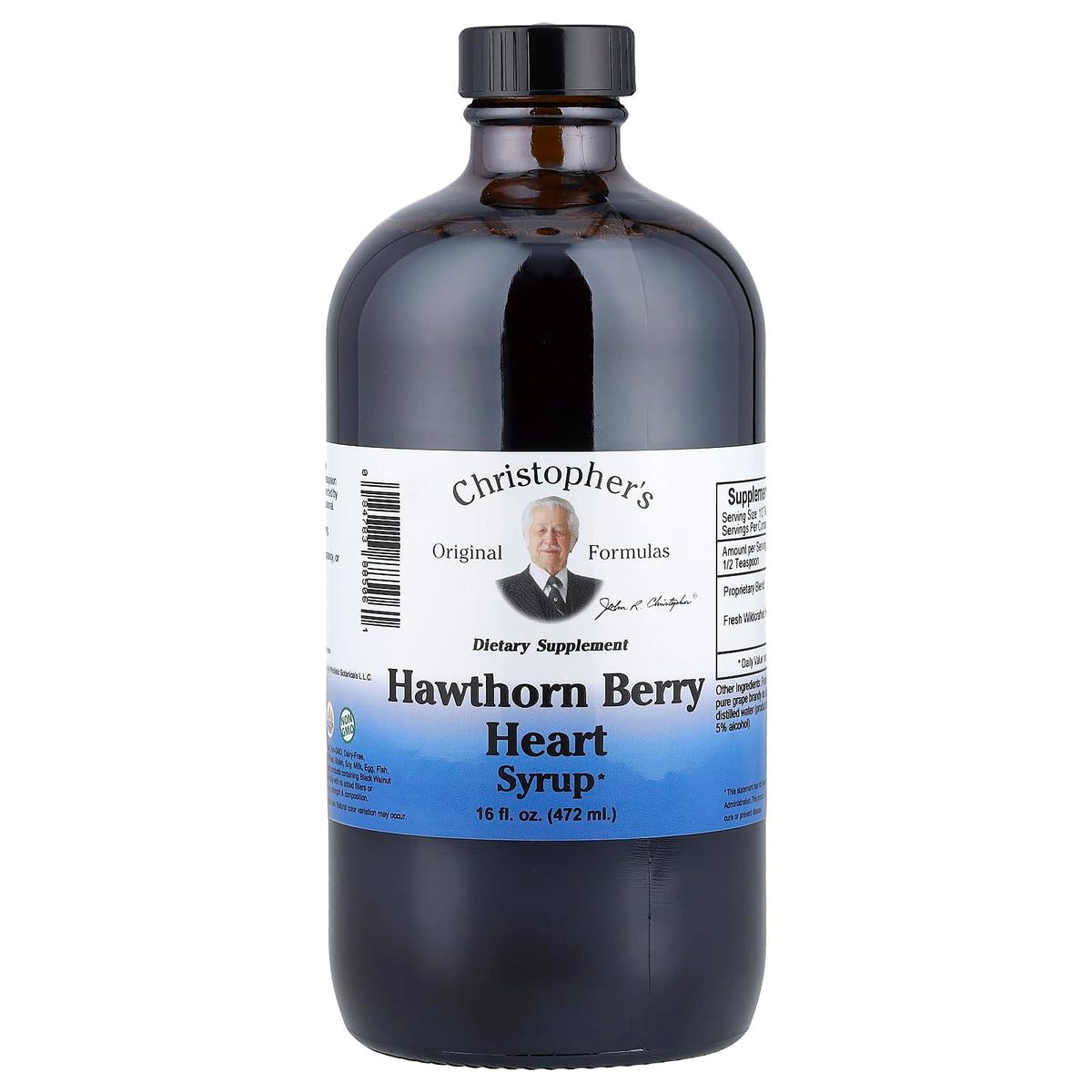 Christopher's Original Formulas Hawthorn Syrup bottle for daily wellness routines.