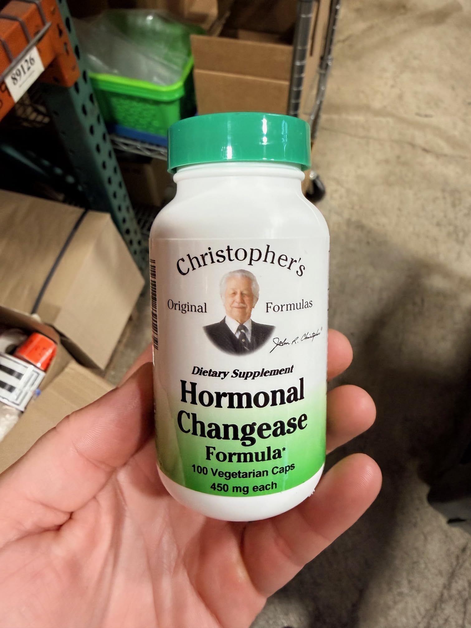 Hormonal Changease bottle on shelf, ready for daily wellness routine