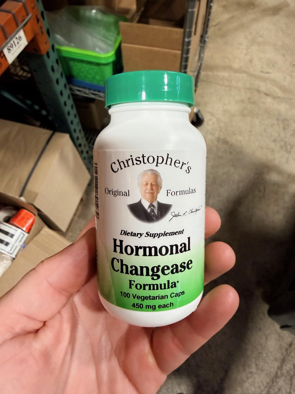 Hormonal Changease bottle on shelf, ready for daily wellness routine