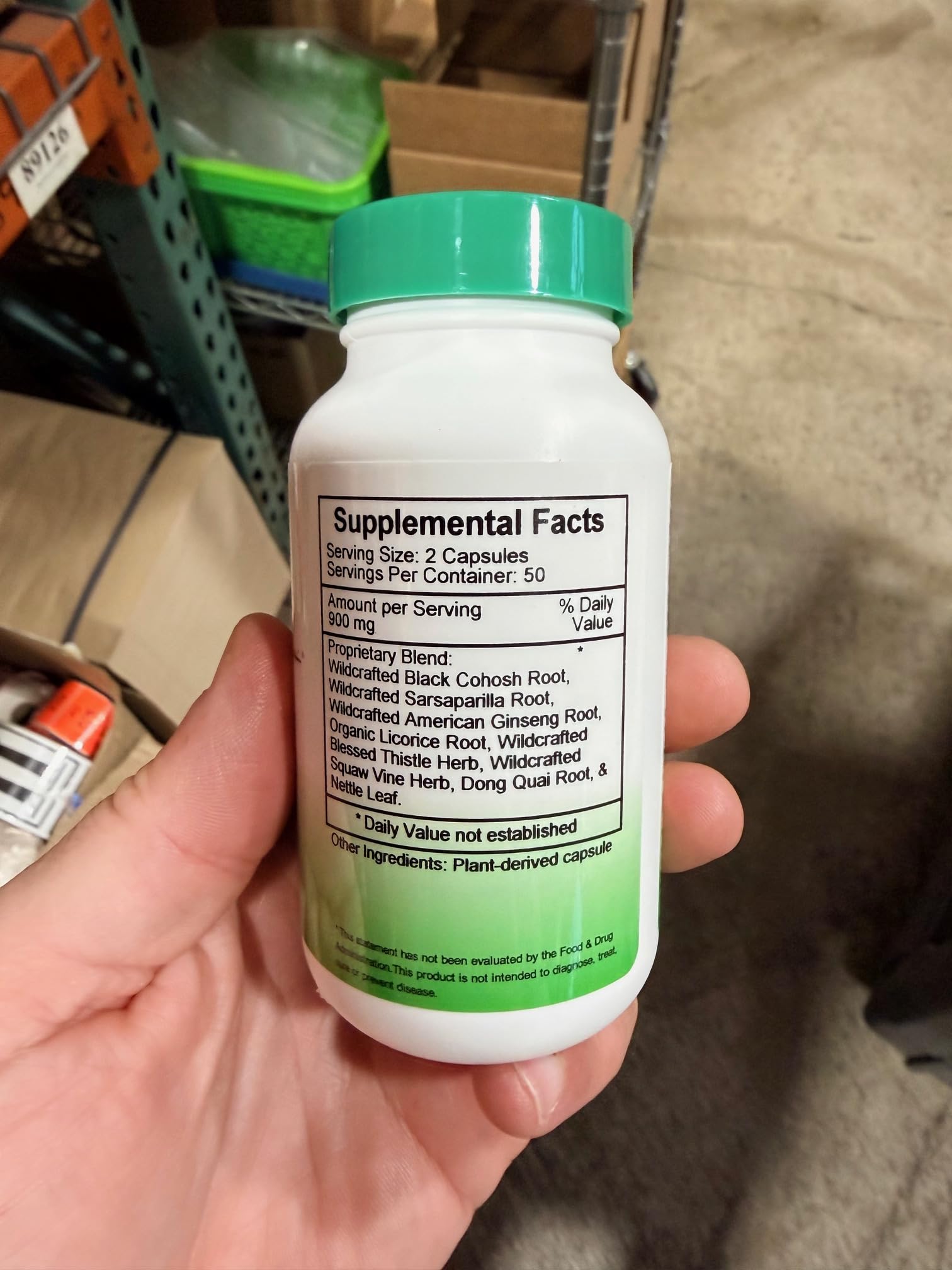 Ingredients pack of Hormonal Changease showing herbal blend