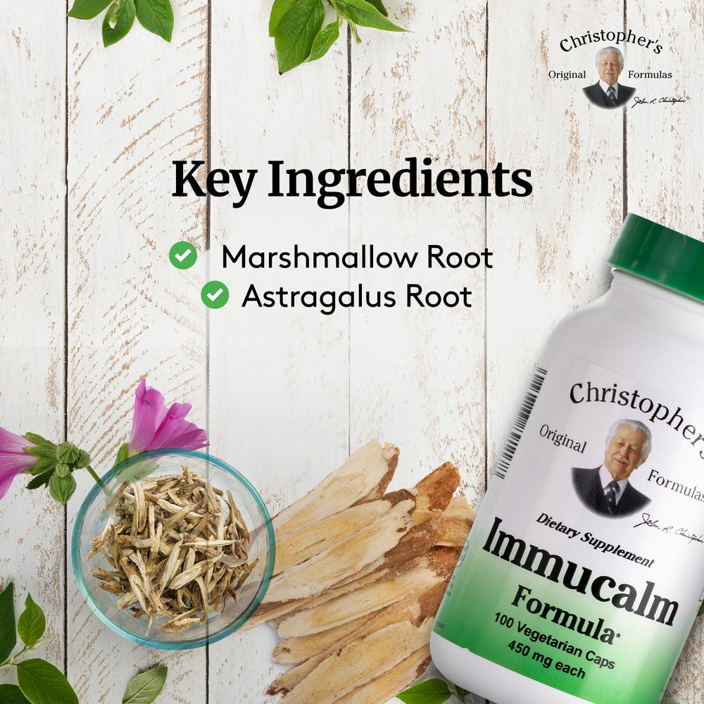 Christopher's Immucalm packaging highlights USA-made quality